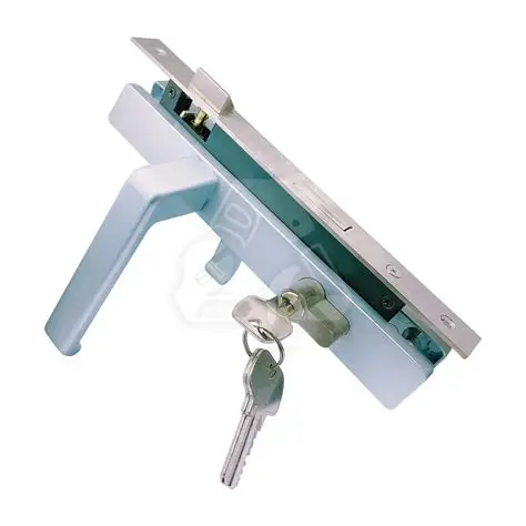 Door Handle Silver With Lock - 620